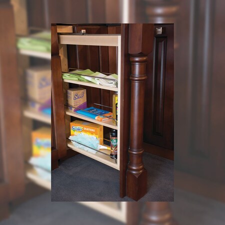 Hafele Base Cabinet Filler 3 in. W Pull-Out Soft-Close Undermount Slides HA.545.47.241